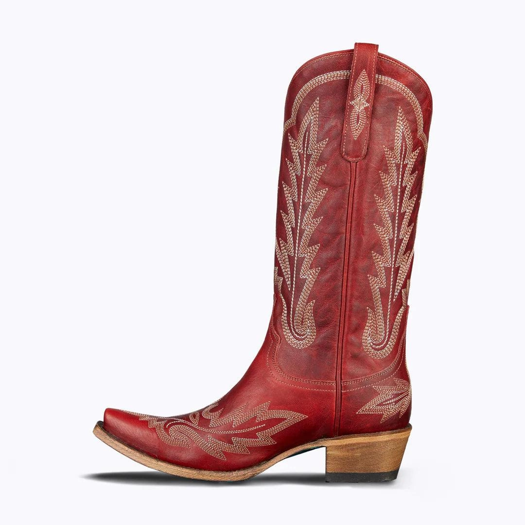 Lane Boots Womens Smoldering Ruby Red Lexington Cowgirl Boots LB0488E quick dry Ranch Mode