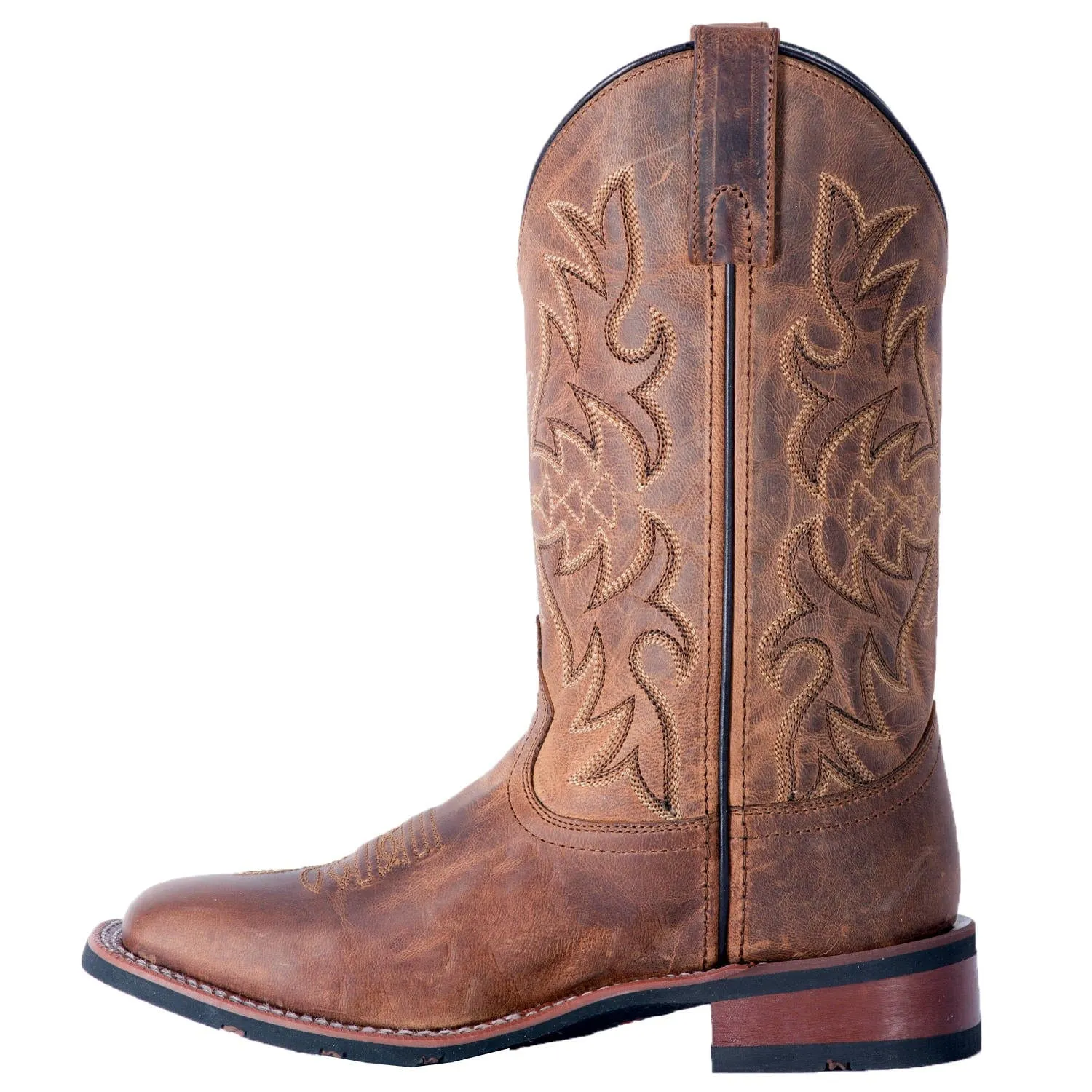 Easy Fit Anti   Fatigue Laredo Women's Anita Distressed Tan Square Toe Cowgirl Boots 5602