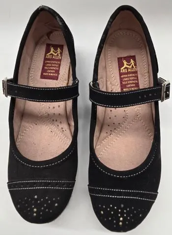 Mary Jane II -- Suede Sole Strap -- Black Hill Walk
