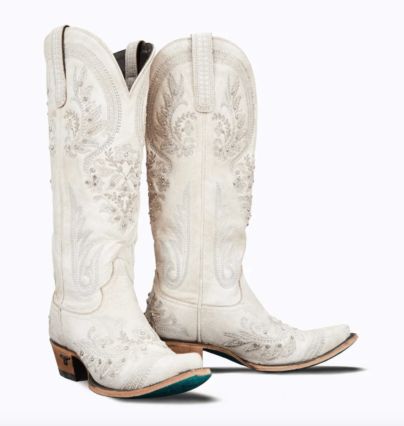 Equestrian Lane Boots Womens Ceramic Crackle White Santorini Cowgirl Boots LB0445A