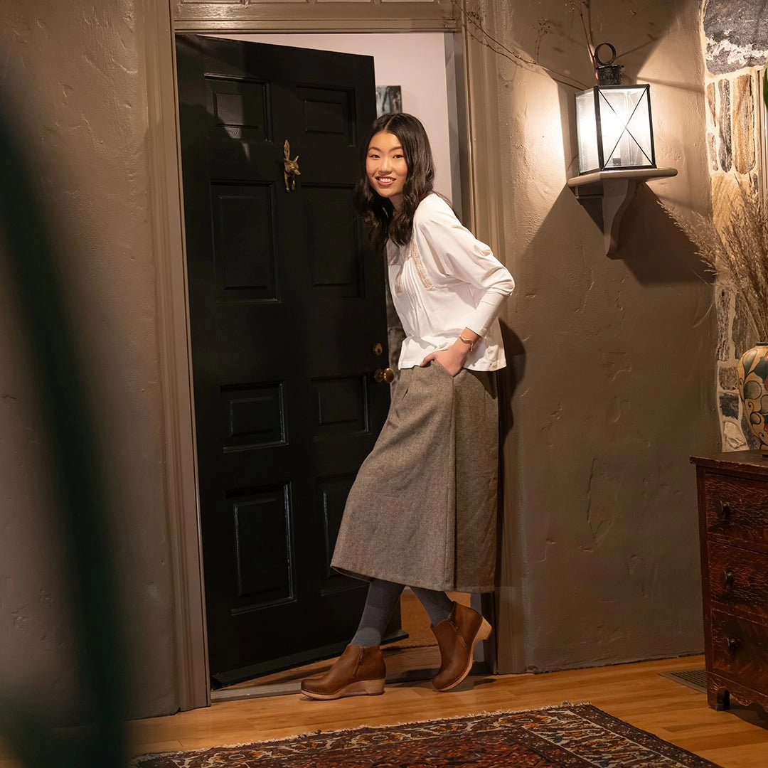 Comfort Heel Lizanne | Oiled Pull Up | Tan