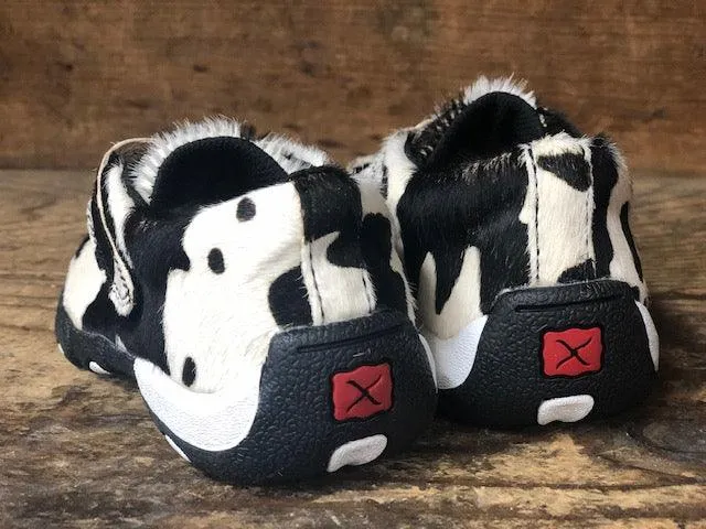 Twisted X Children's Hair On Cow Hide Driving Mocs Shoes CDM0006 Rain Terrain