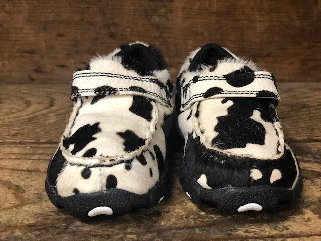 Twisted X Children's Hair On Cow Hide Driving Mocs Shoes CDM0006 Easy Entry