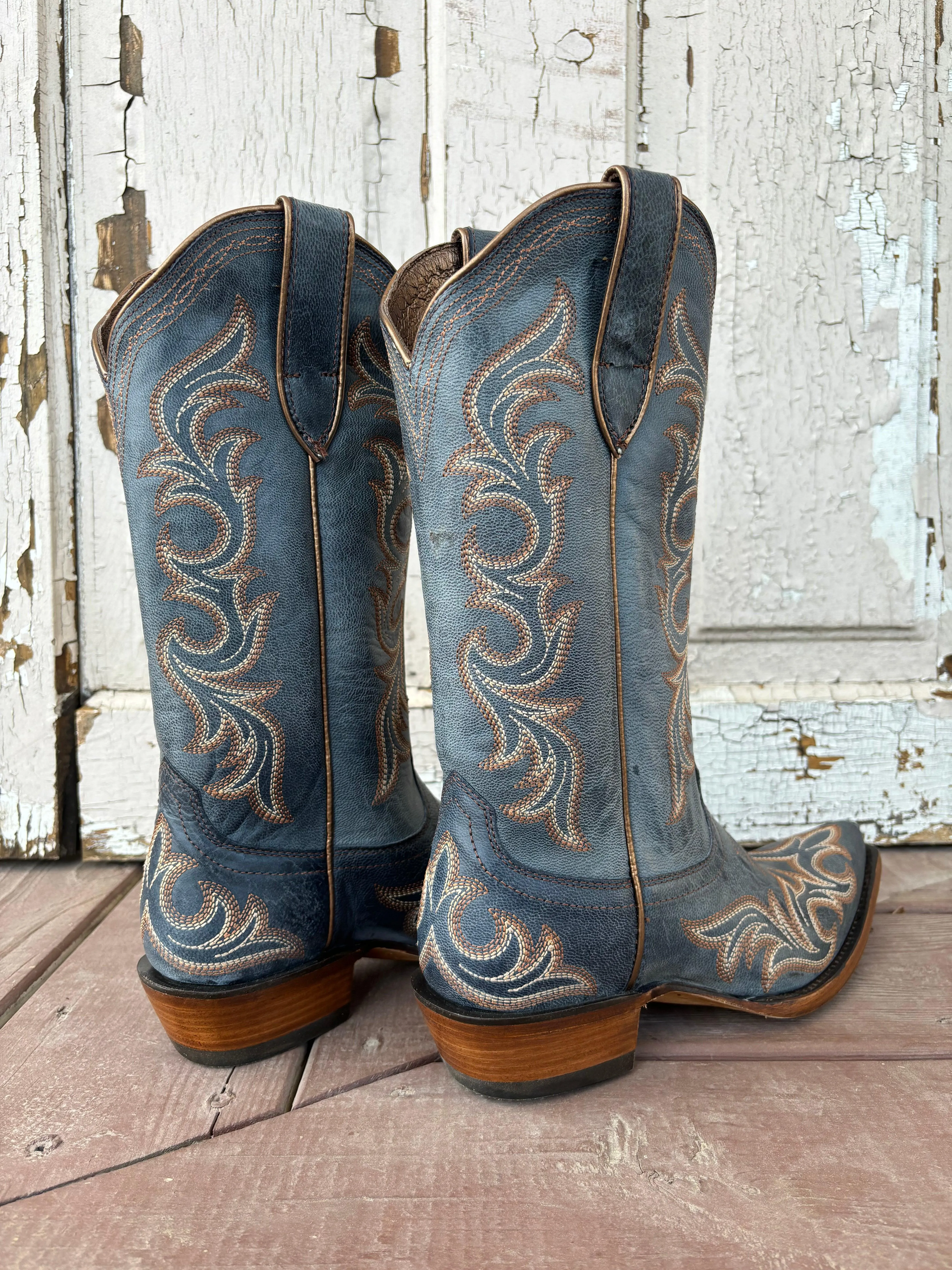 Ariat Women's Hazen Blueberry Snip Toe Western Cowgirl Boots 10050894 TPU Outsole