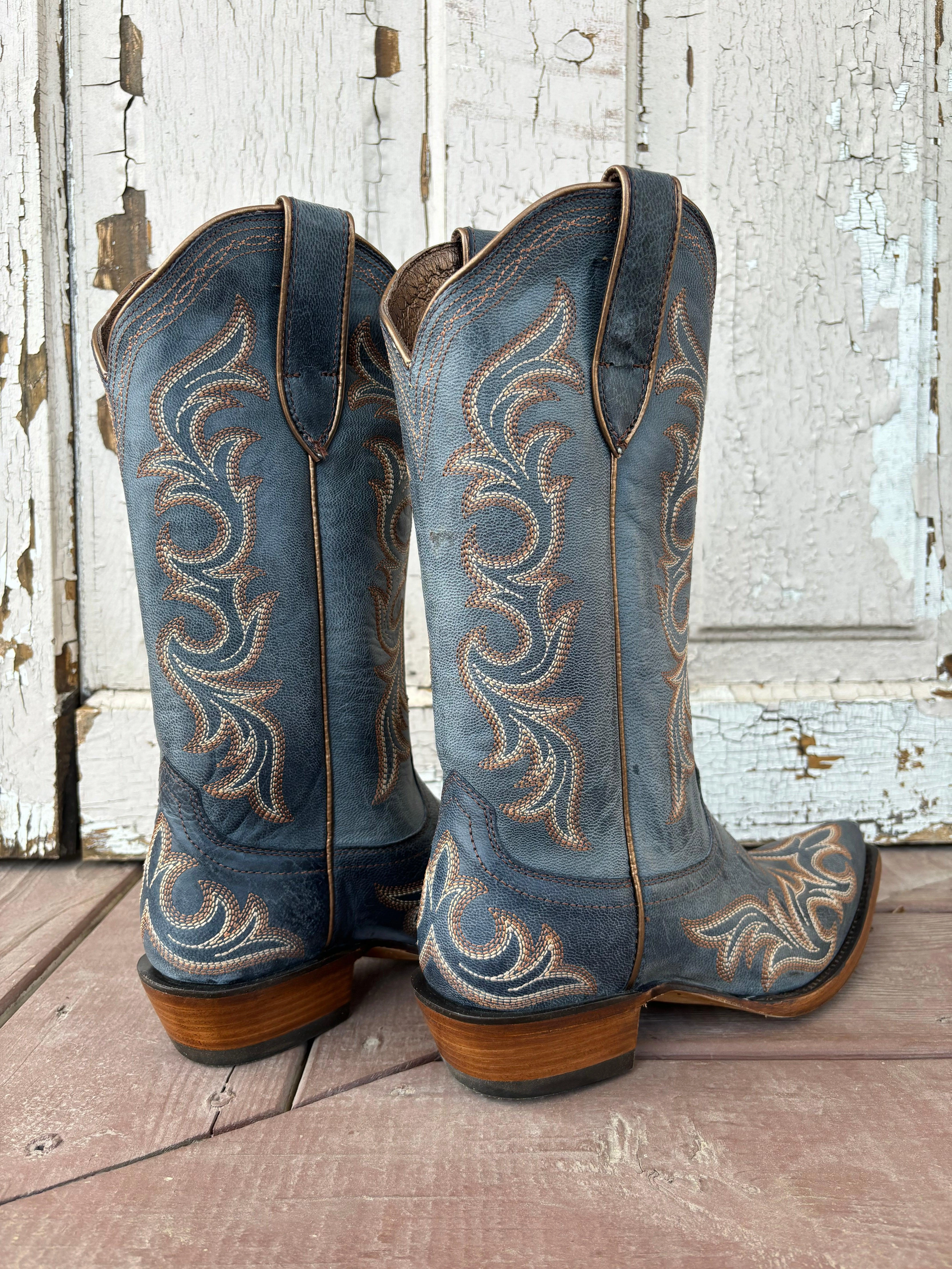 Ariat Women's Hazen Blueberry Snip Toe Western Cowgirl Boots 10050894 TPU Outsole