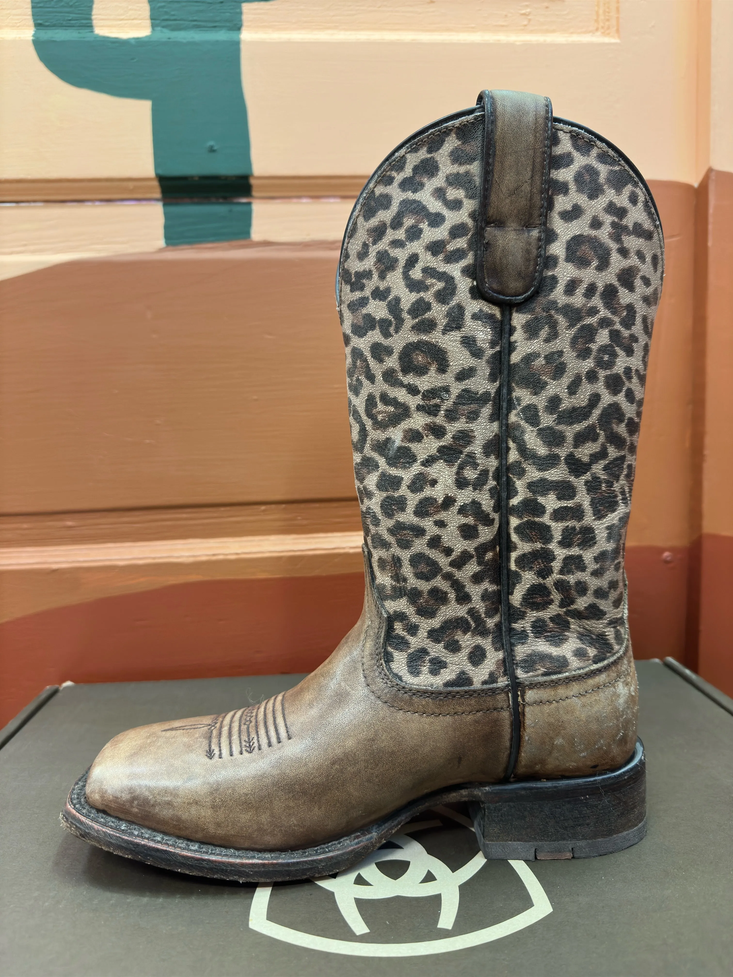 Ariat Women's Circuit Savanna Cheetah Square Toe Cowgirl Boots 10035942 Active Comfort Weather resistant