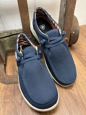 Ariat Men's Washed Navy Mesh Hilo Casual Shoe 10061333 Star Shine