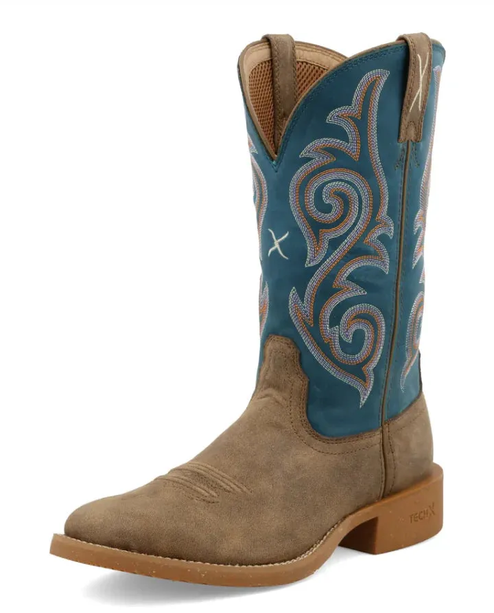 Twisted X Women's Tech X Bomber Leather & Storm Blue Cowgirl Boot WXTR001 Western Pattern