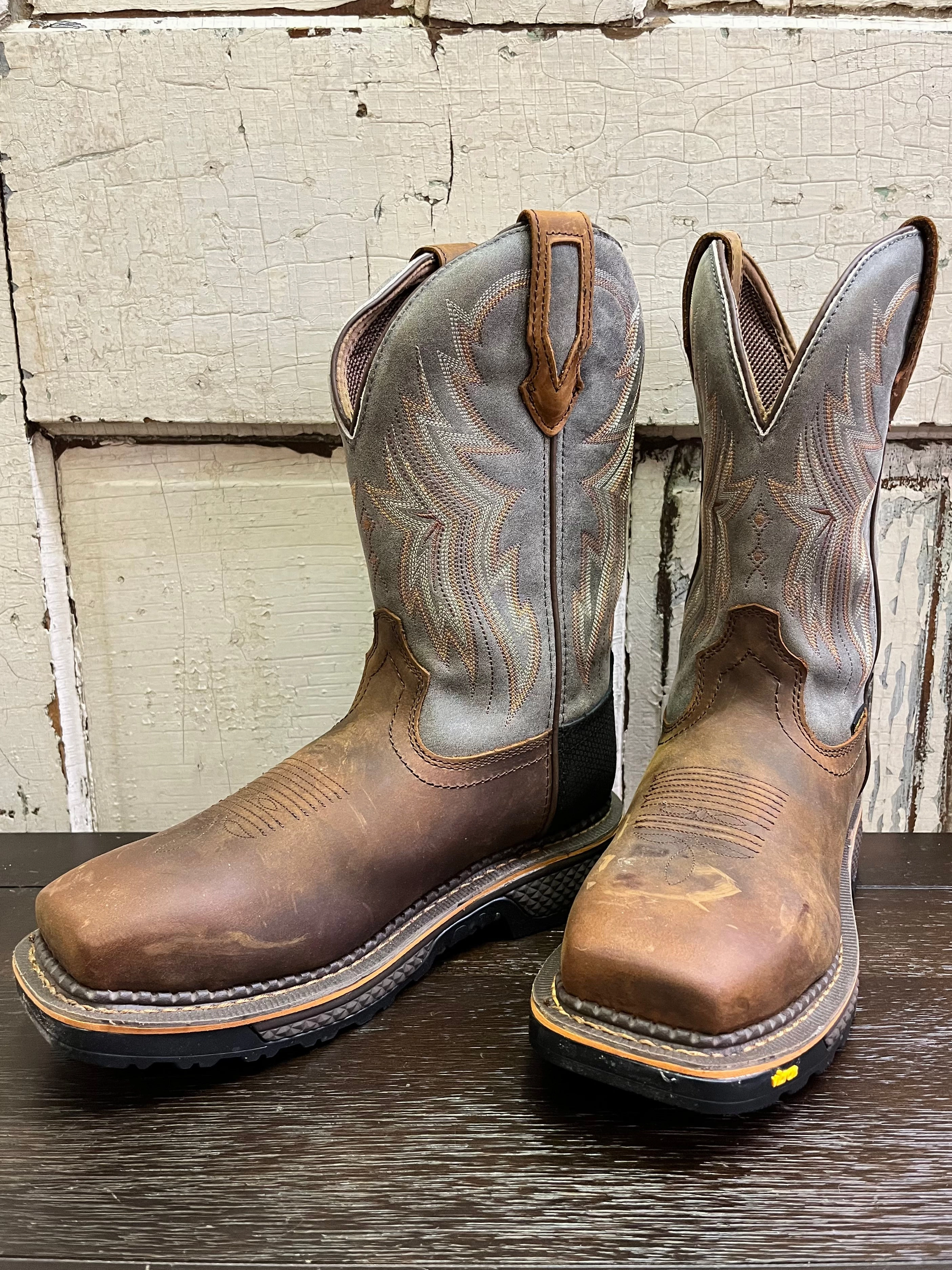R. Watson Men's Hazel Bay Brown & Smoke Grey Waterproof Composite Toe Work Boots RW1202CTWP Light support All Day Wear