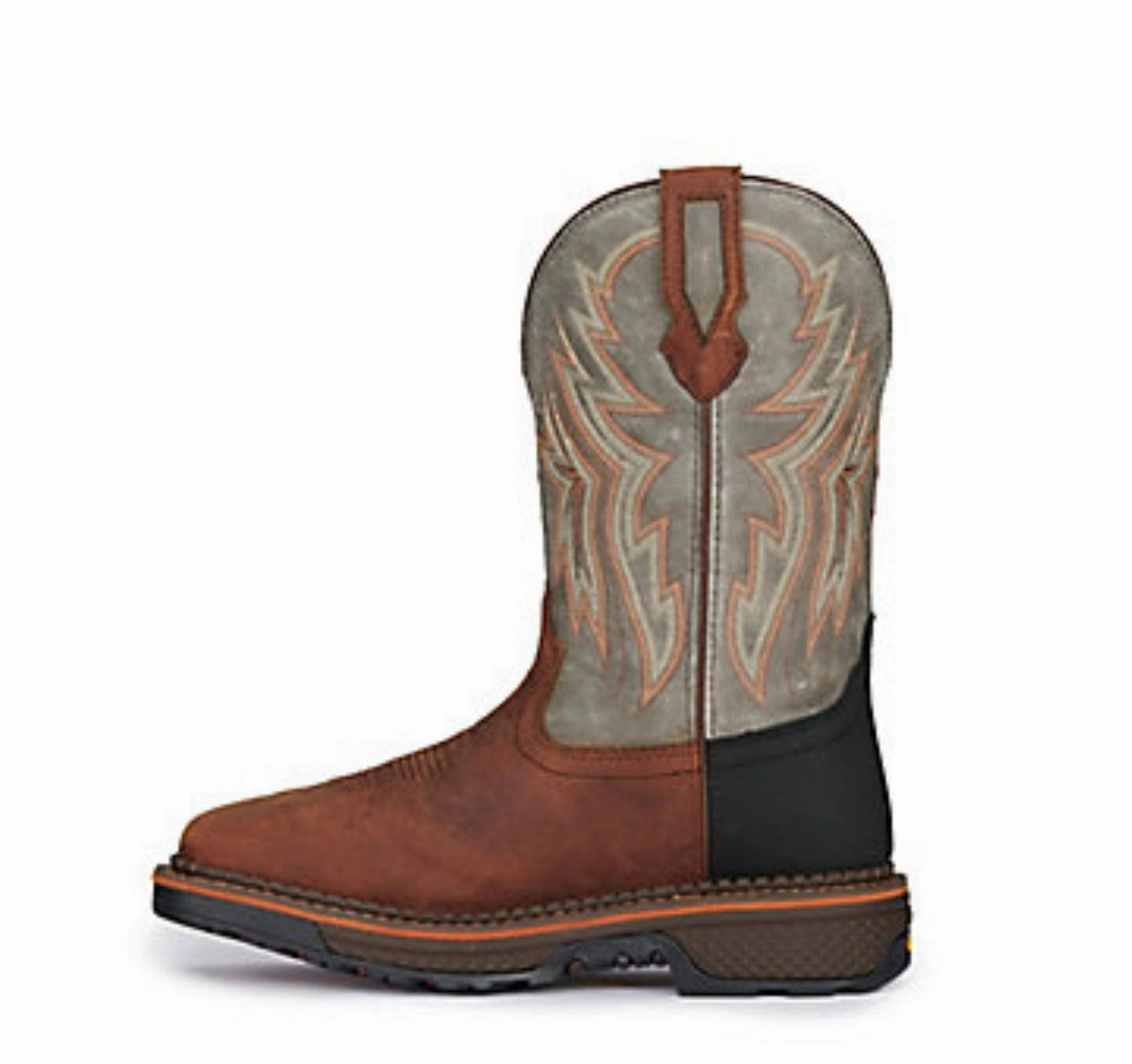 All-Purpose Trendy Footwear R. Watson Men's Hazel Bay Brown & Smoke Grey Waterproof Composite Toe Work Boots RW1202CTWP