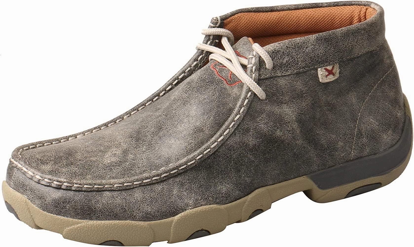 Fresh Style Twisted X Men's Chukka Grey Driving Moccasins MDM0072
