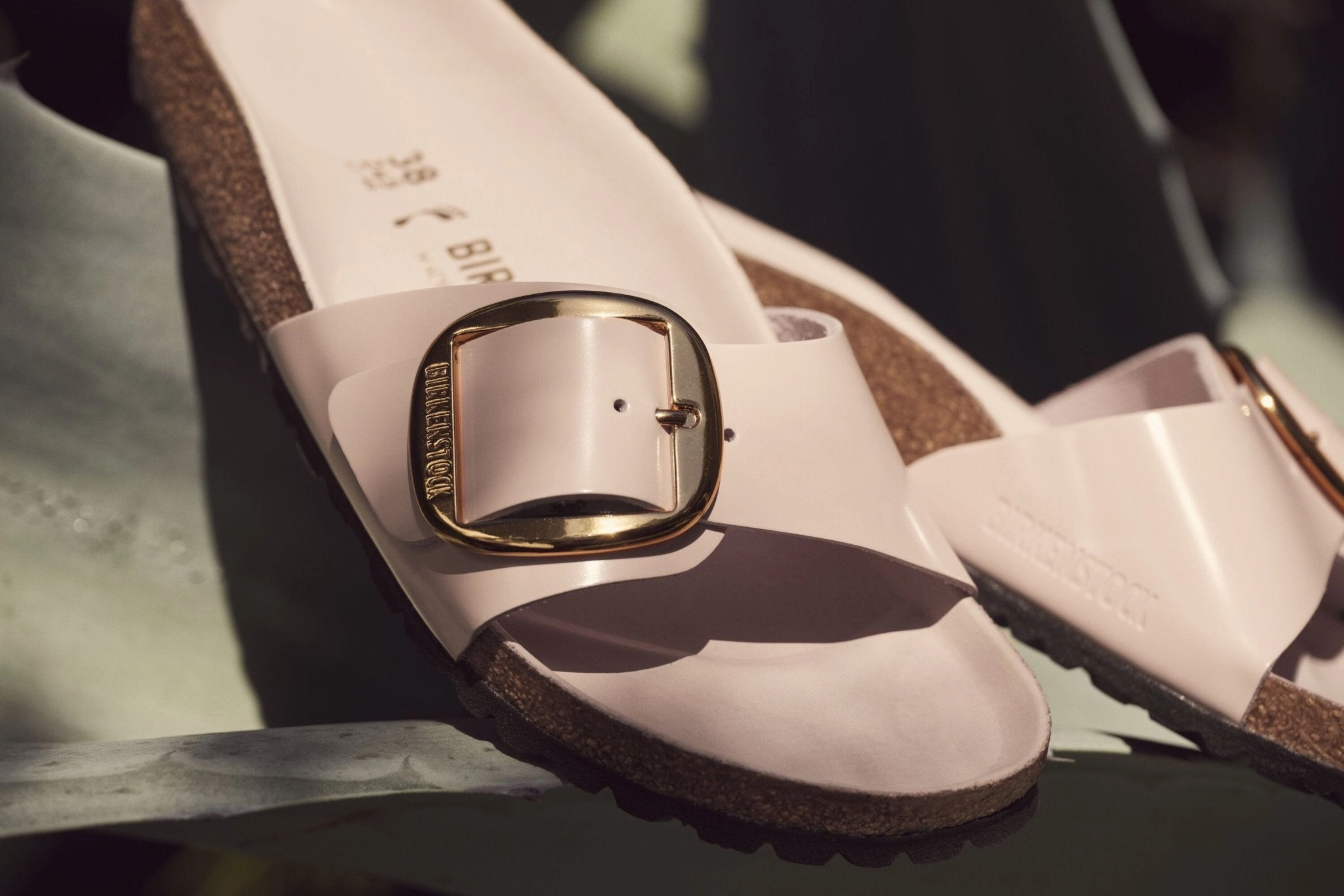 Madrid Big Buckle | Leather | Rose Comfort Outsole Anti Bacterial