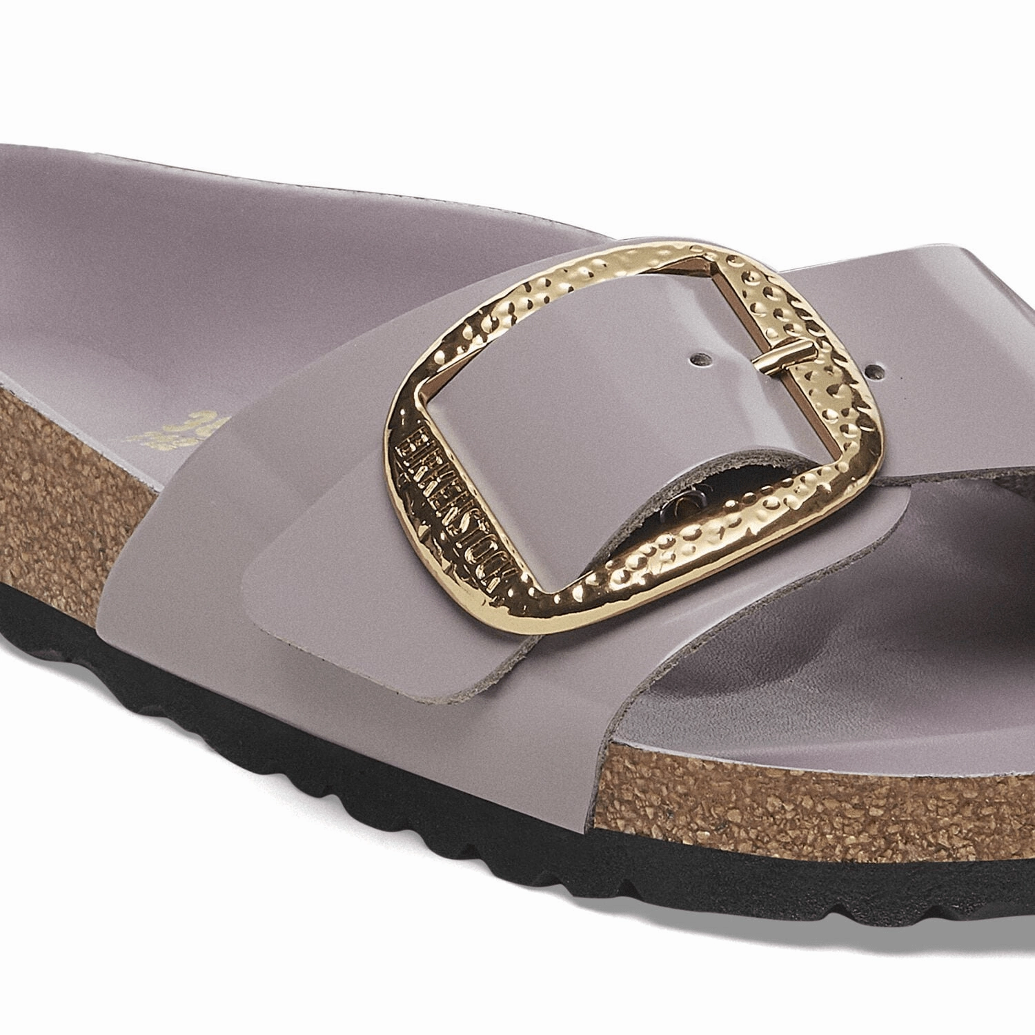 Autumn Breeze Madrid Hammered Big Buckle | High-Shine Patent Leather | Faded Purple