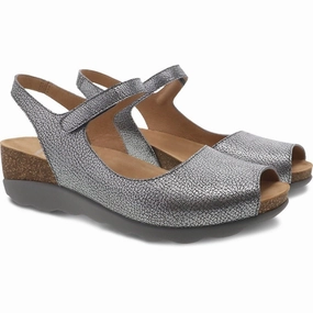 Marcy | Metallic Leather | Pewter Adjust Strap Classic Choice