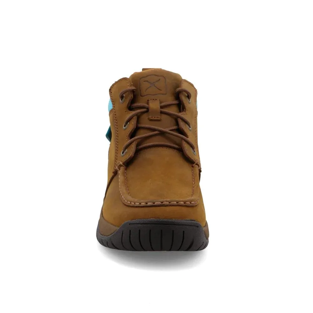 Twisted X Women's Saddle Leather 4" All Around Lace Up Work Boot  WAXW001 Moisture Control Shoes Maximum Comfort