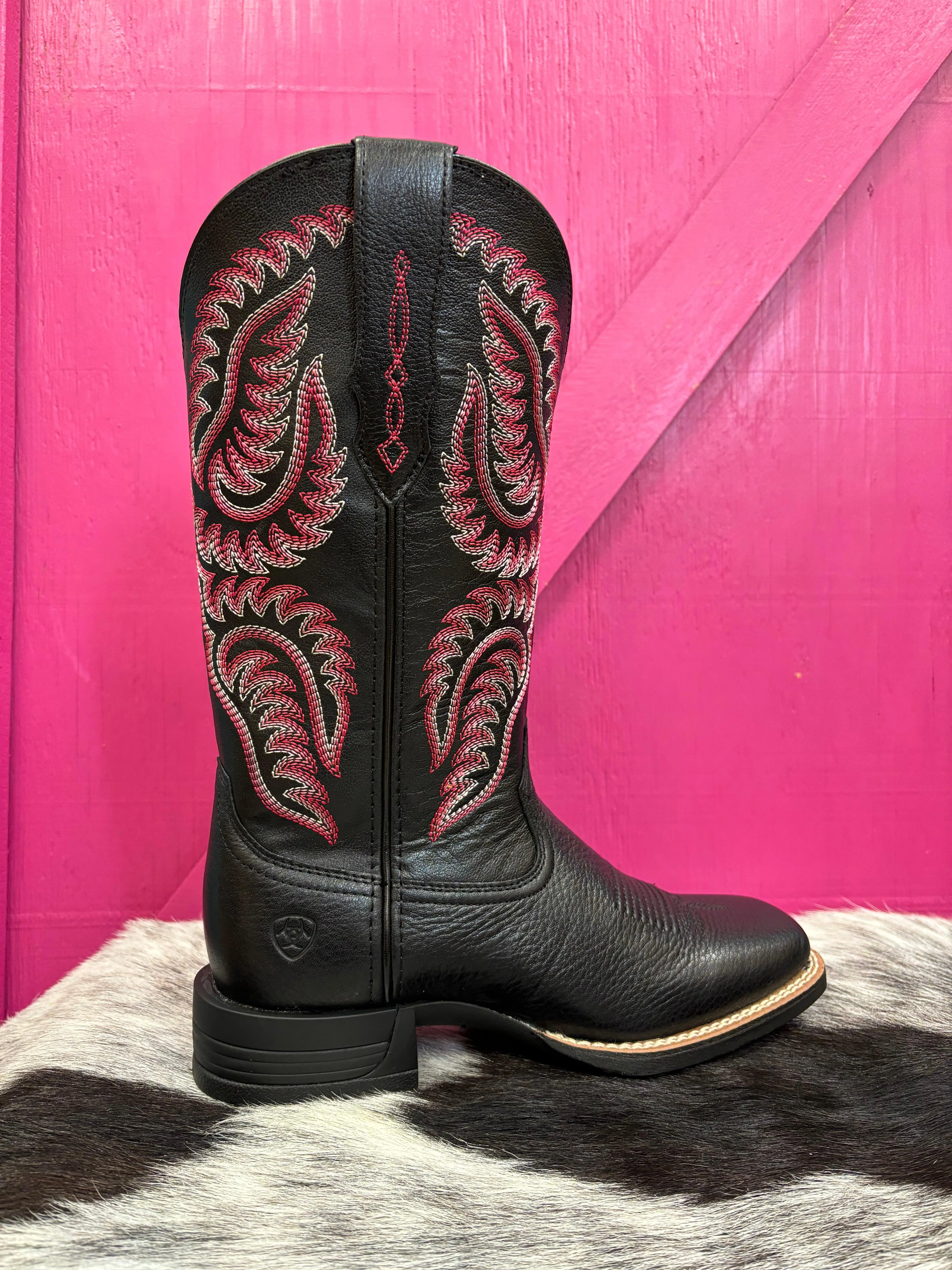 Timeless Quality Quiet Chic Ariat Women's Black Deertan Cattle Caite Stretchfit Square Toe Cowgirl Boot 10050920