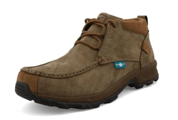 Twisted X Men's Shitake Brown Leather Waterproof 4 Work Boots Shoes MHKW008 padded insole Everyday Footwear