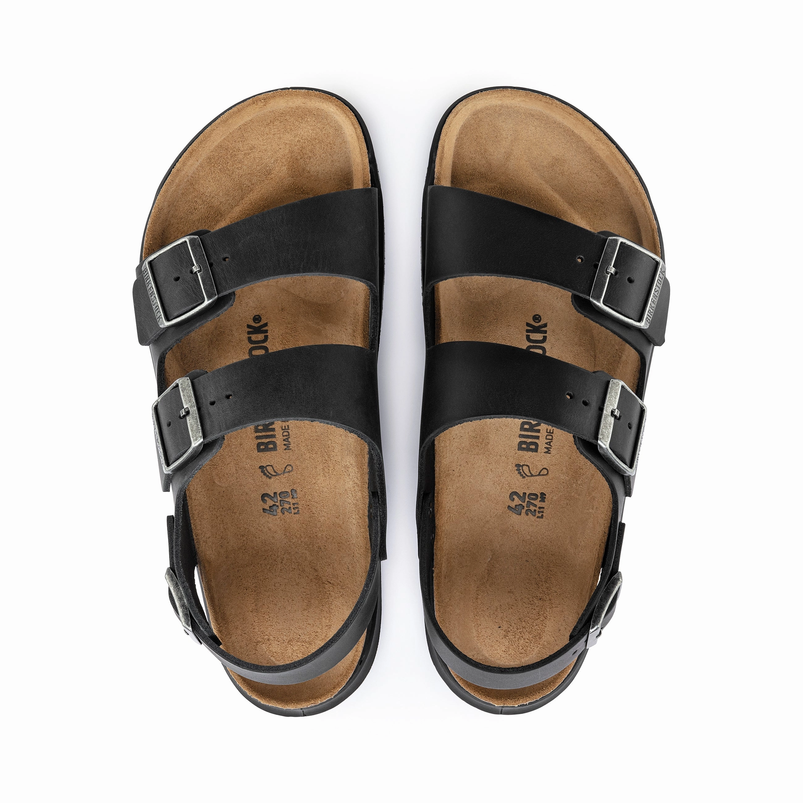 Milano Cross Town Arctic Black Waxy Leather Soft Footbed Eco-Friendly Footwear