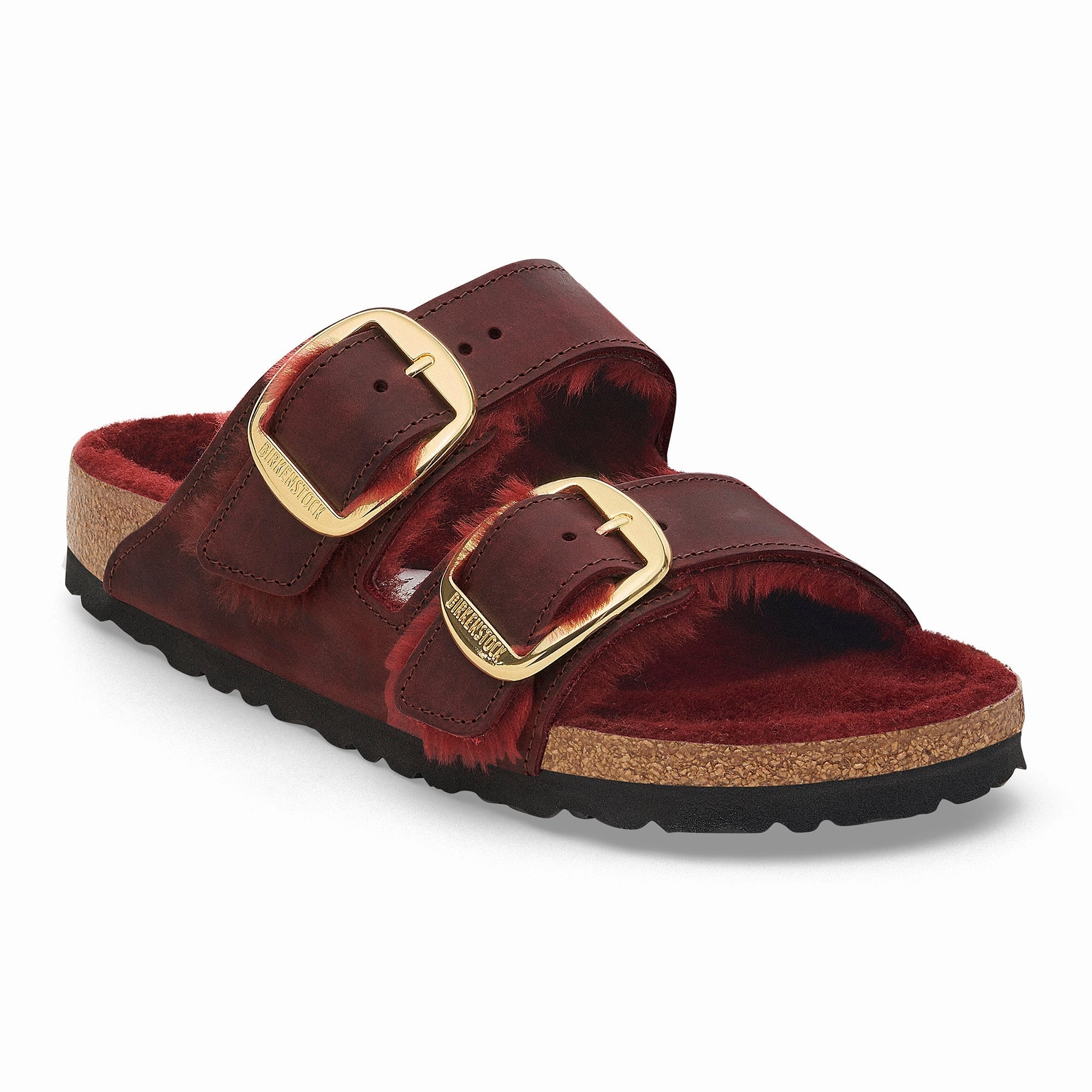 Kind Glow Arizona Big Buckle | Oiled Leather/Shearling | Zinfandel