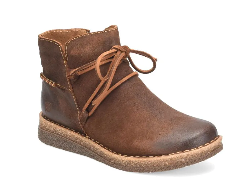 Daily Wear couple wear Born Women's Calyn Glazed Ginger Brown Distressed Leather Ankle Boot BR0027606