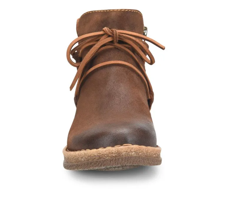 Born Women's Calyn Glazed Ginger Brown Distressed Leather Ankle Boot BR0027606 Seamless Fit Tough Fit