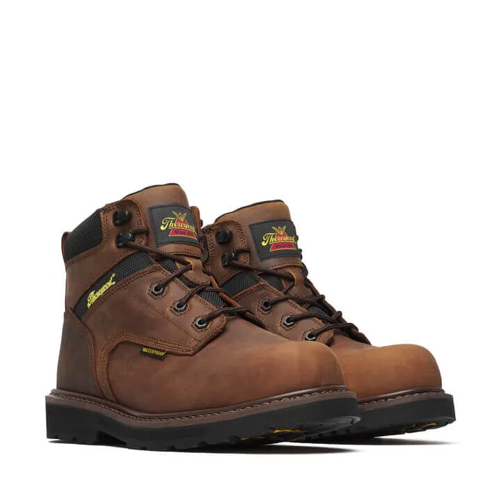 Thorogood Men's Job-Site Series 6 Crazyhorse Leather Waterproof Composite Toe Lace Up Work Boots 804-4143 Freelancer