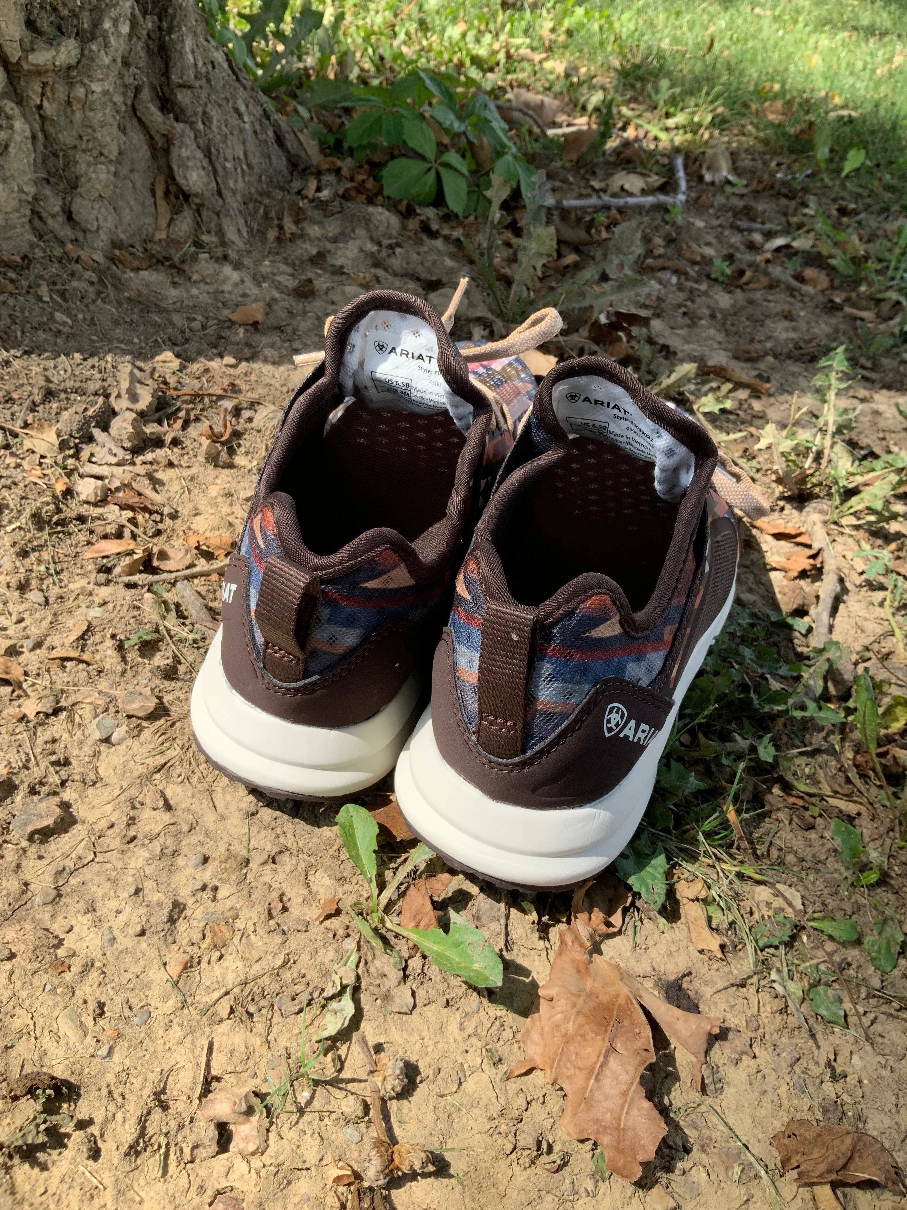 Ariat Women's Neutral Aztec Fuse Lace-Up Tennis Shoe 10039082 Joint Care