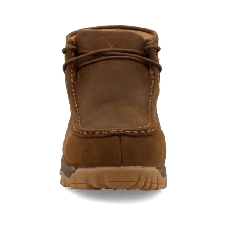 Ice Trekking Twisted X Women's Saddle Leather Work Chukka Composite Toe Driving Moc Shoe WXCC001
