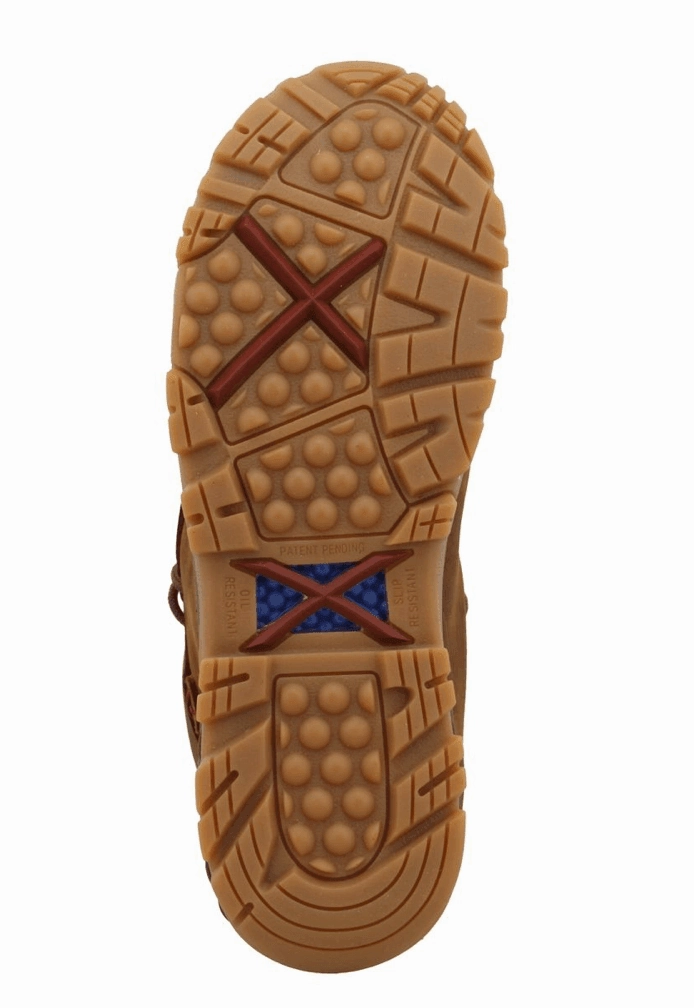 Twisted X Women's Saddle Leather Work Chukka Composite Toe Driving Moc Shoe WXCC001 Ultra Grip Shoes