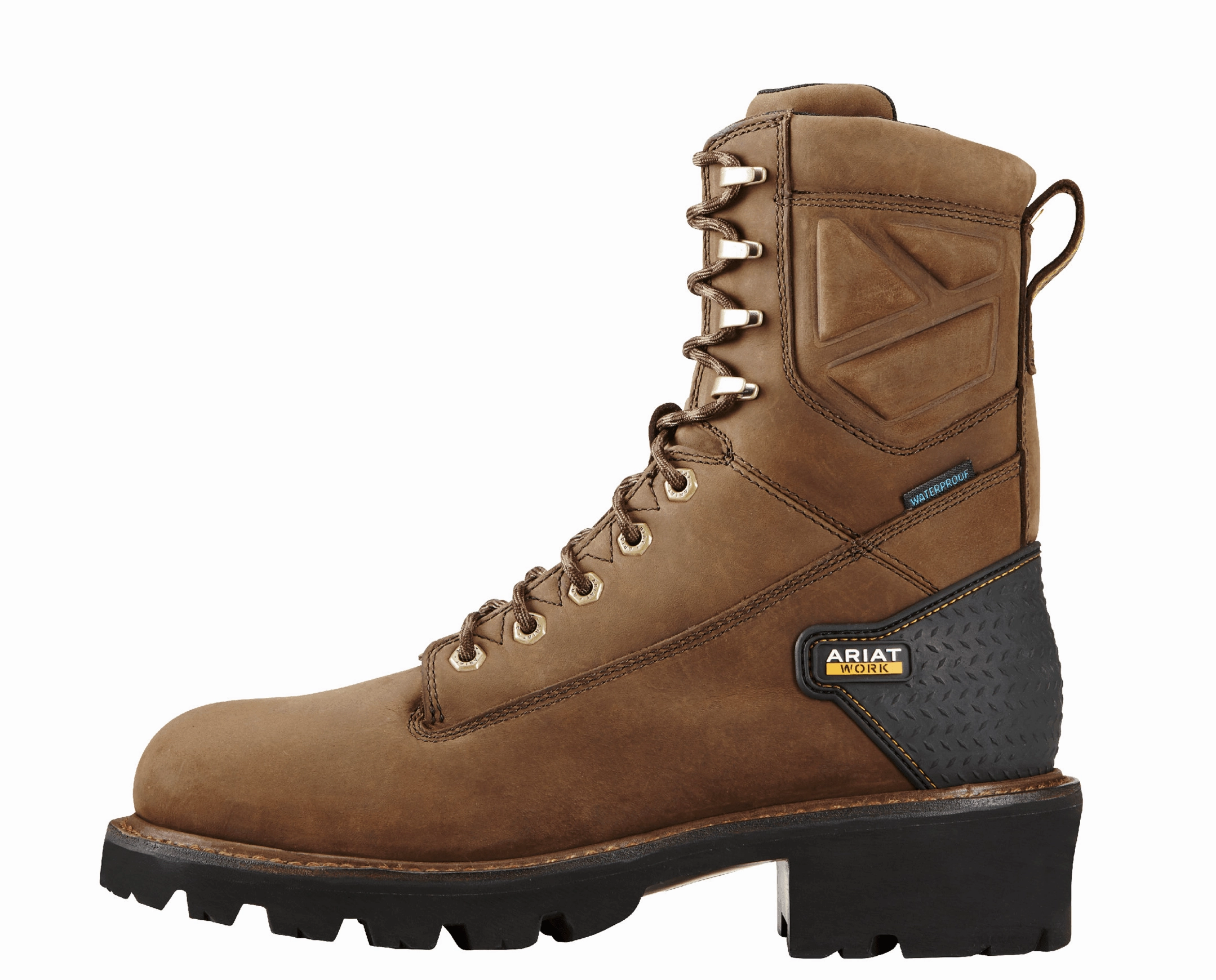 Stylish Option Strong material Ariat Men's Powerline 8" Waterproof Logger Work Boots 10018563