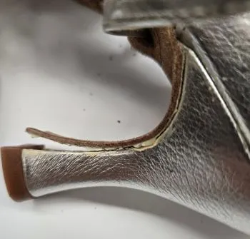 Step Free Ocean Edge 3" Angela -- Flare Heel Latin Sandal -- Silver