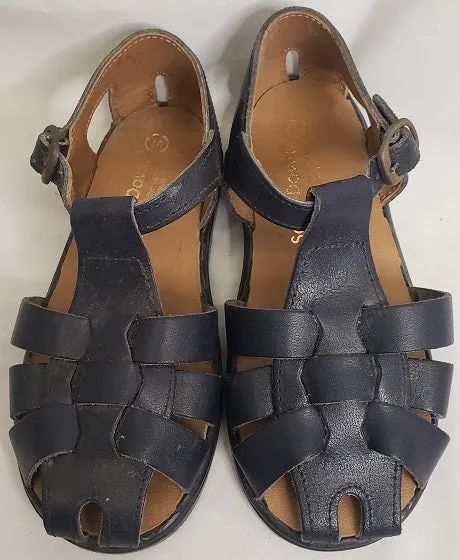 Reinforced Photo Glam Pal -- Unisex T-Strap Sandal -- Navy Blue
