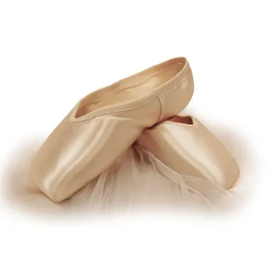 Encore Drawstring -- Pointe Shoe -- Pink Satin Shine Silver Wide Path