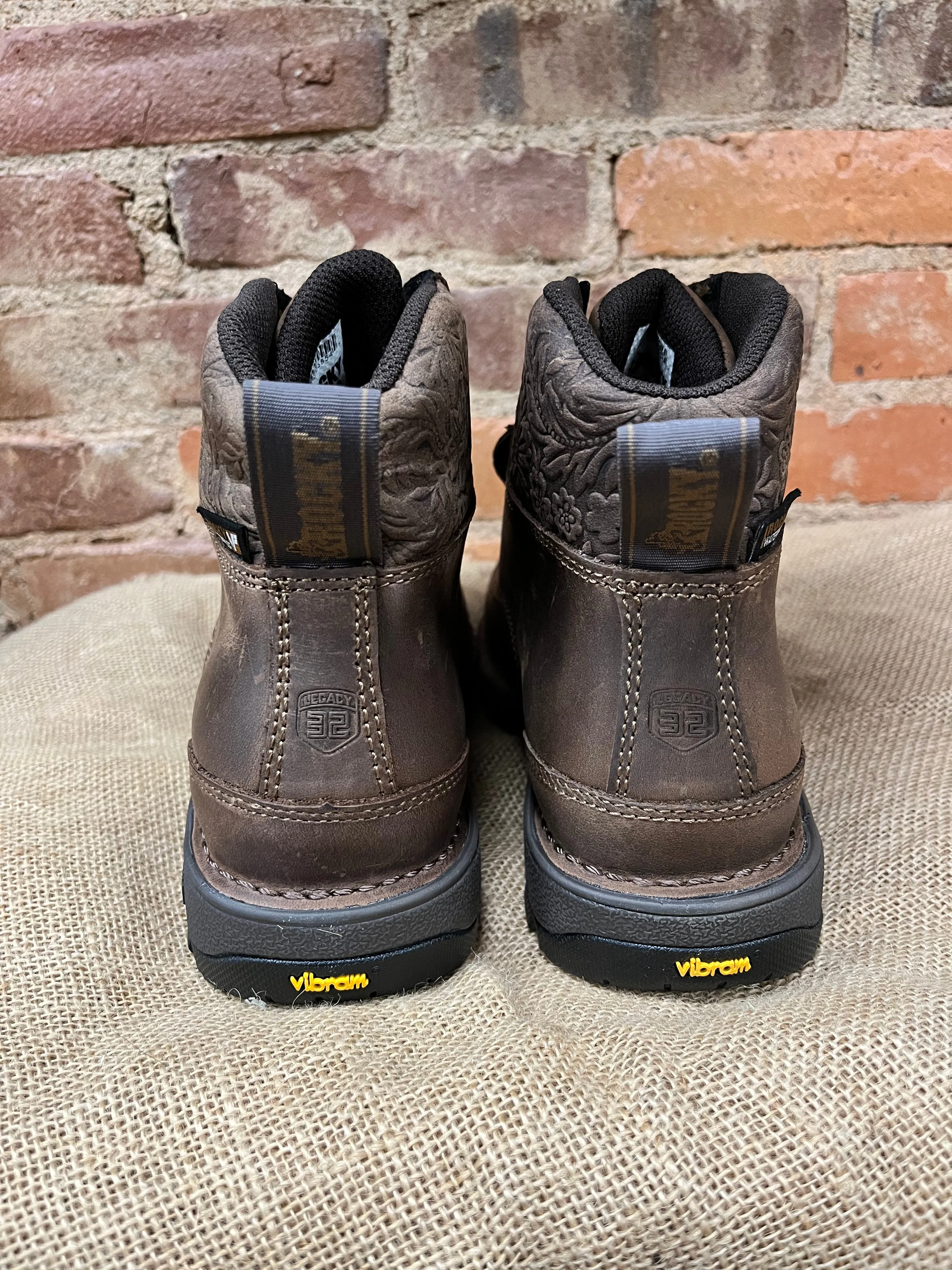 Rocky Womens Legacy 32 6" Lace Up Waterproof Composite Safety Toe Work Boots RKW0411 Quick Tie Shoes