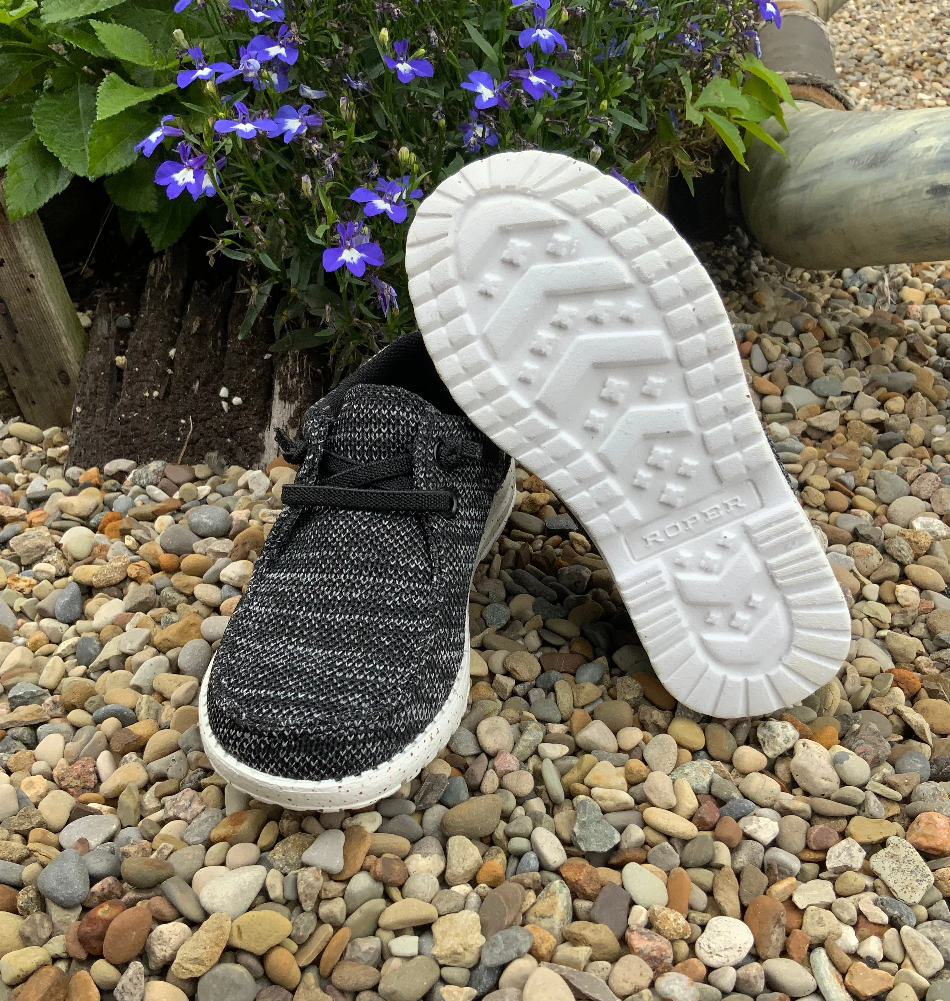 Date Ready Roper Children/Youth Hang Loose Black Slip On Casual Shoe 1793-3113