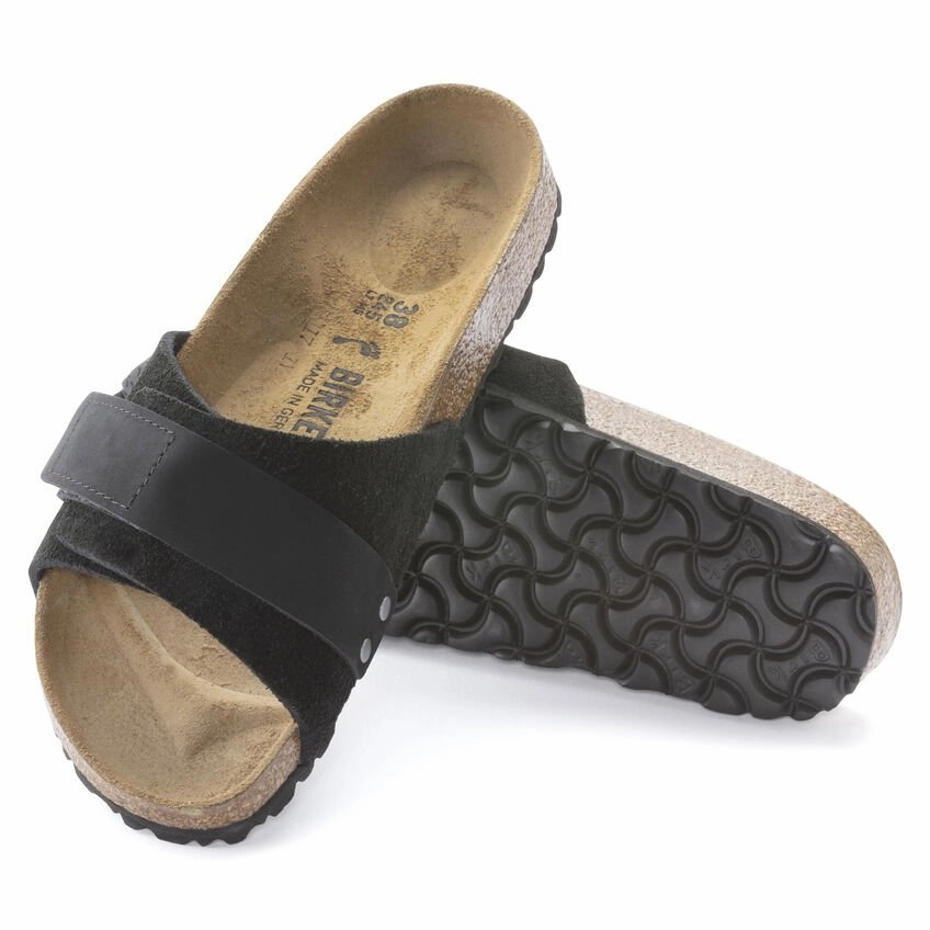 Oita | Suede | Black Classic Style Foot Stability