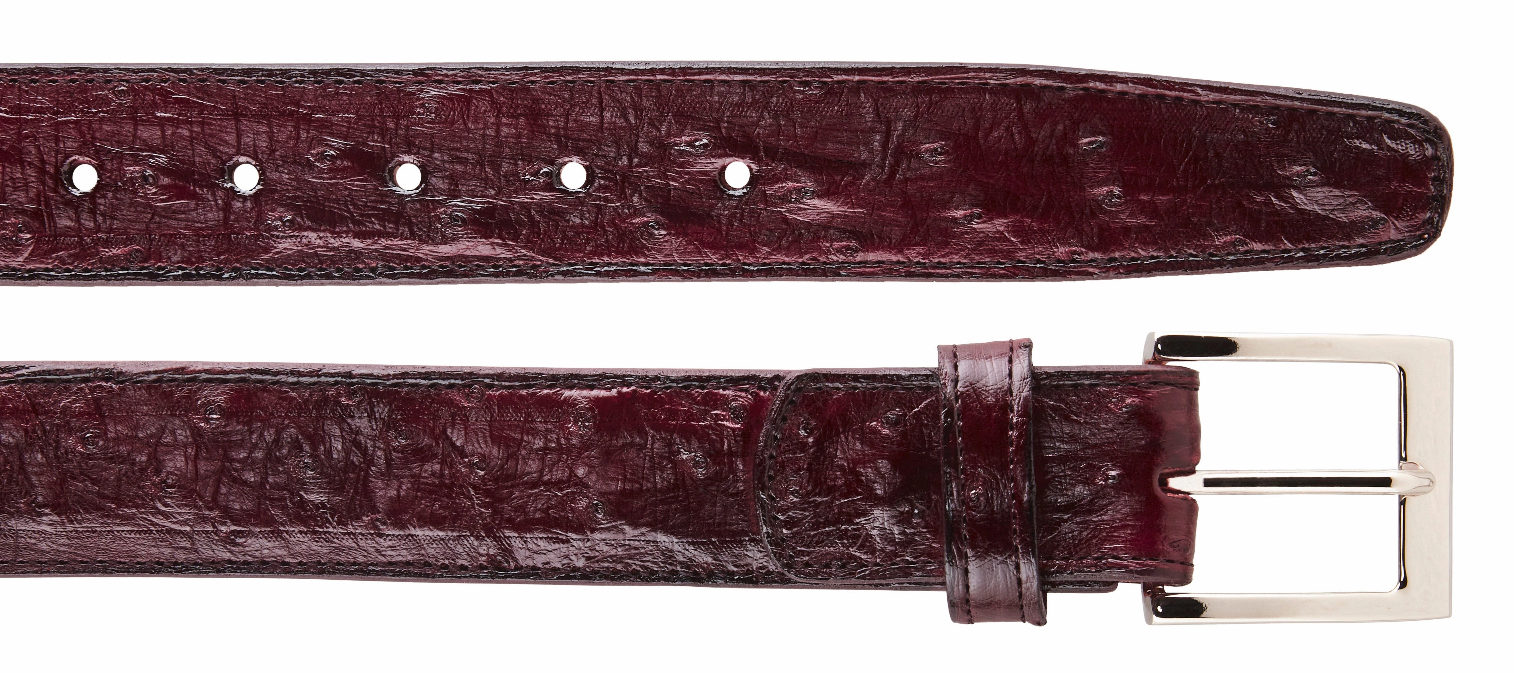 Ostrich Quill Belt - Burgundy Urban Chill