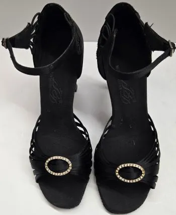 Quick Motion 3" Stephanie II -- Women's Flare Heel Rhinestone Ballroom Sandal