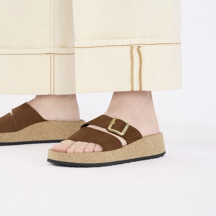 Almina | Nubuck | Dark Tea Thin strap Versatile Looks