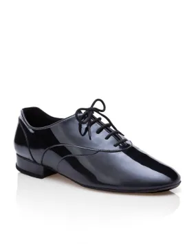 Alexander -- Men's Standard Ballroom Oxford -- Black Patent AI Path