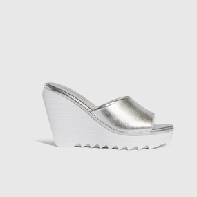 Cindy High Beep Silver Suede Soft