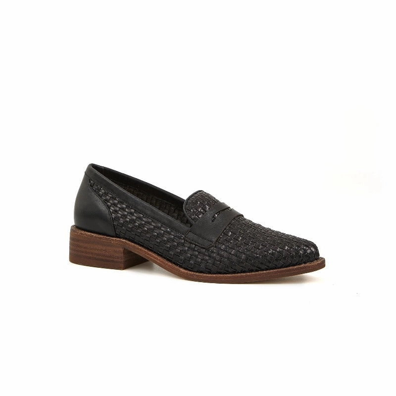 Patricia Woven Loafer Pump in Cow Leather Hunting Trip