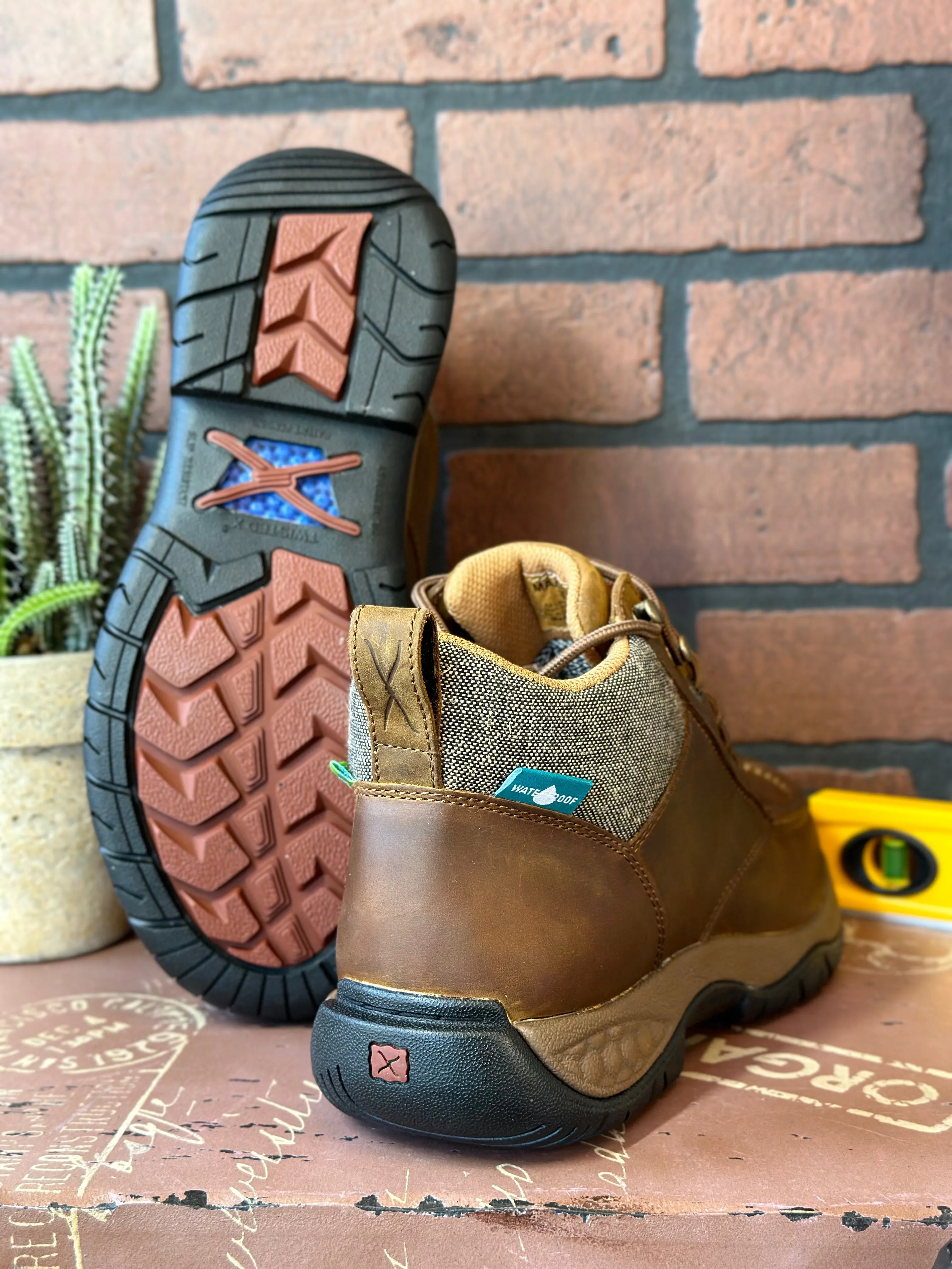 Twisted X Men's 4" Waterproof Acid Resistant Leather Work Boot Shoe MAXW001 Slip Block Removable