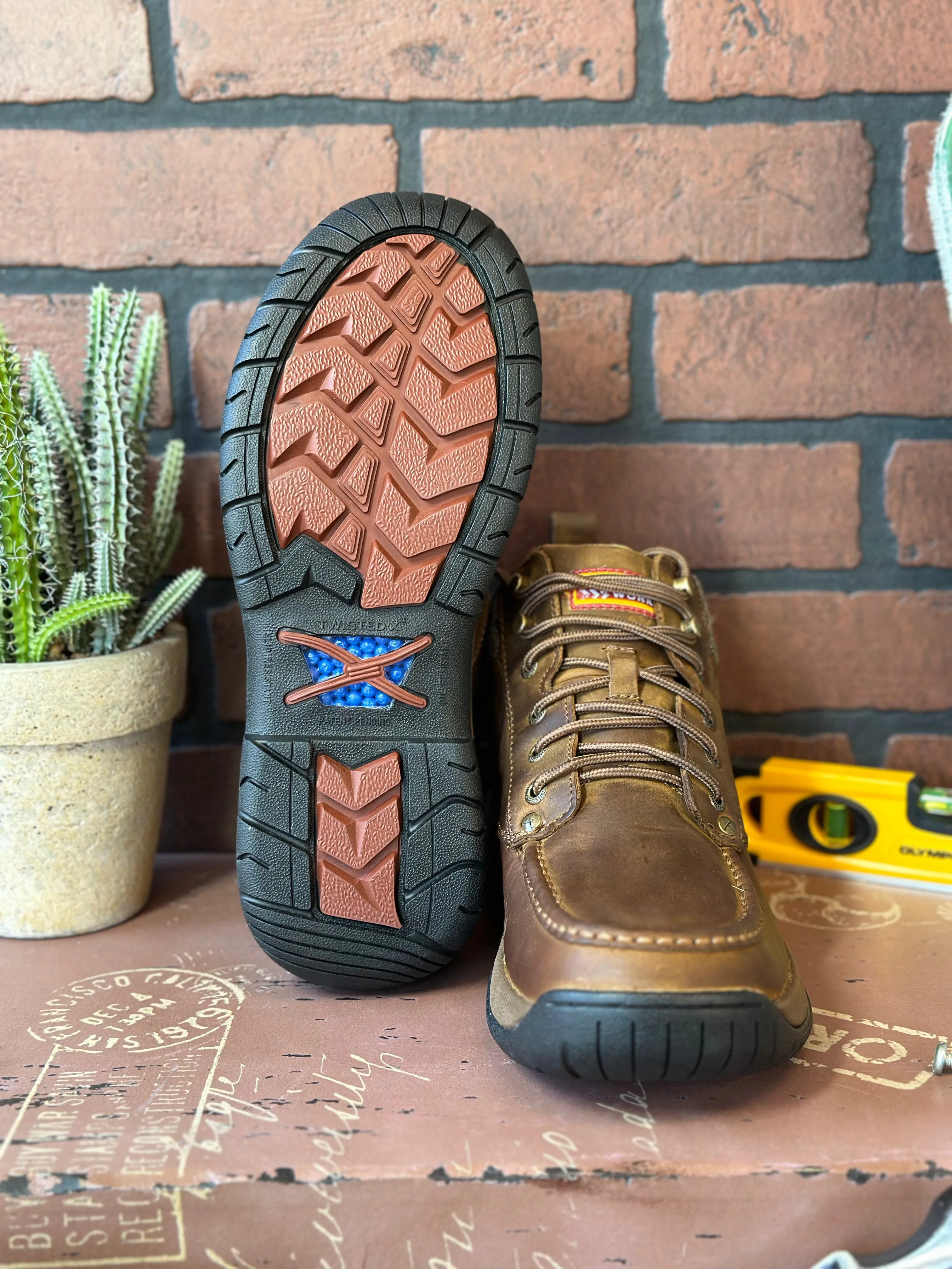 Dry Comfort Sturdy Construction Twisted X Men's 4" Waterproof Acid Resistant Leather Work Boot Shoe MAXW001