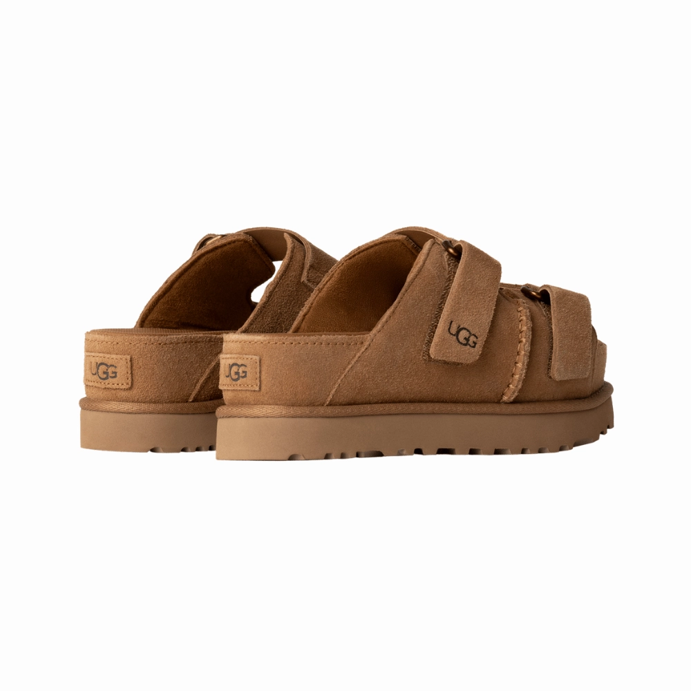 Track Run Goldenstar Hi Slide | Women | Suede | Chestnut