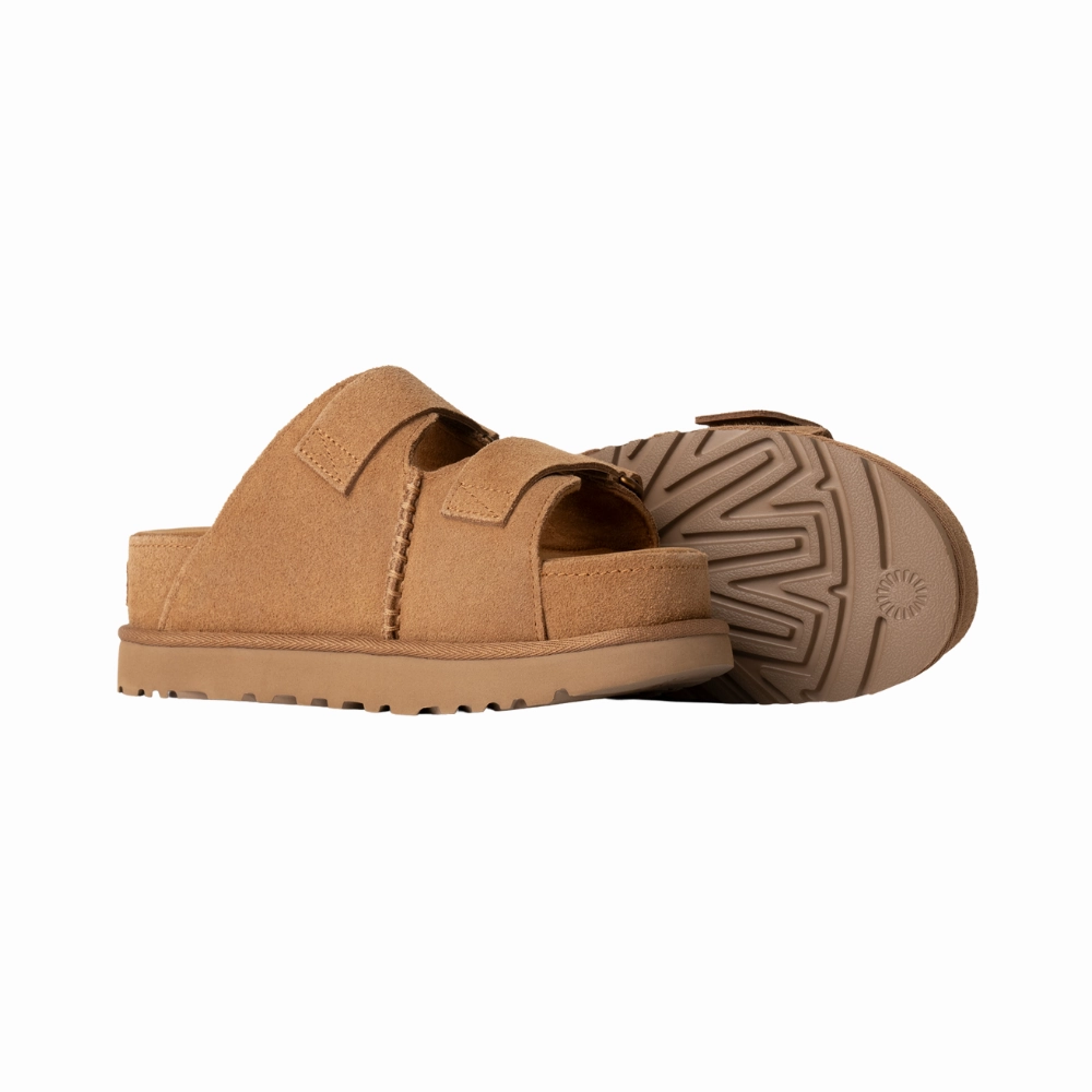 Dream Walk Wind Chill Goldenstar Hi Slide | Women | Suede | Chestnut