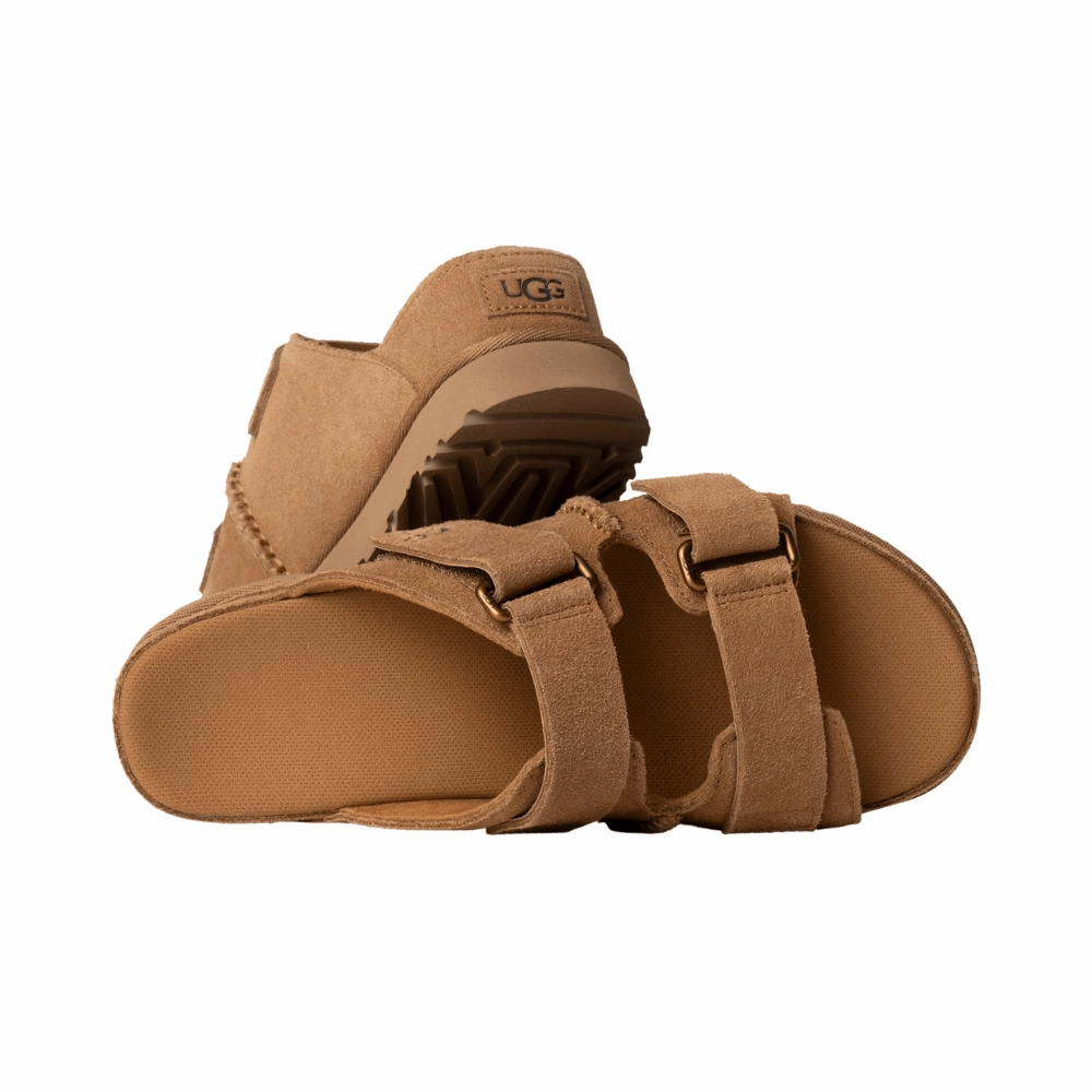 Stride Easy Goldenstar Hi Slide | Women | Suede | Chestnut