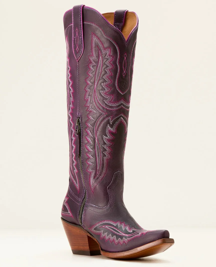 Library Visit Ariat Women's Casanova Deep Amethyst Tall Western Cowgirl Boots 10053649