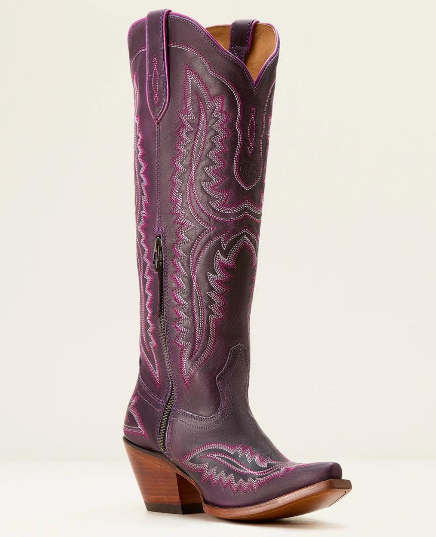 Library Visit Ariat Women's Casanova Deep Amethyst Tall Western Cowgirl Boots 10053649
