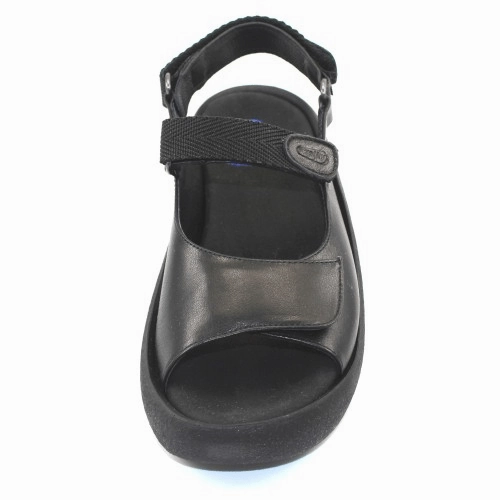 Durable Footwear Clear Shape Jewel | Leather | Black